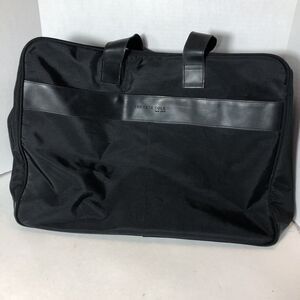 Kenneth Cole New York Bag Travel Duffel Tote Weekend Black Canvas 19"x14"x8" D3